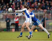 4 November 2012; Ciaran Quinn, Errigal Ciaran, in action against Colin Devlin, Ballinderry Shamrocks. AIB Ulster GAA Senior Football Championship Quarter-Final, Errigal Ciaran, Tyrone v Ballinderry Shamrocks, Derry, Healy Park, Omagh. Picture credit: Oliver McVeigh / SPORTSFILE