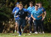 29 October 2012; Leinster's Cathal Marsh in action during squad training ahead of their side's Celtic League, Round 8, match against Ospreys on Sunday. Leinster Rugby Squad Training, UCD, Belfield, Dublin. Picture credit: Ray McManus / SPORTSFILE
