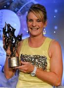10 November 2012; Briege Corkery, Cork, with her Senior Player's Player of the Year award. TG4 O'Neill's Ladies Football All-Star Awards 2012, Citywest Hotel, Saggart, Co. Dublin. Picture credit: Brendan Moran / SPORTSFILE