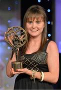 10 November 2012; Nicola Ward, Galway, with her Connacht Young Player of the Year award. TG4 O'Neill's Ladies Football All-Star Awards 2012, Citywest Hotel, Saggart, Co. Dublin. Picture credit: Brendan Moran / SPORTSFILE