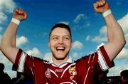 23 February 2003; Liam Moffatt, Crossmolina, celebrates at the end of the game after victory over Dunshaughlin. AIB All Ireland Club Football Championship Semi-final. Crossmolina v Dunshaughlin. Dr. Hyde Park, Roscommon. Picture credit; David Maher / SPORTSFILE *EDI*