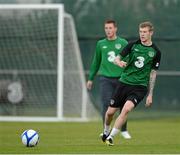 12 November 2012; Republic of Ireland's James McClean in action during squad training ahead of their side's Friendly International against Greece on Wednesday. Republic of Ireland Squad Training, Gannon Park, Malahide, Dublin. Picture credit: David Maher / SPORTSFILE