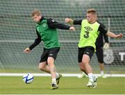 12 November 2012; Republic of Ireland's James McClean, left, and Conor Clifford in action during squad training ahead of their side's Friendly International against Greece on Wednesday. Republic of Ireland Squad Training, Gannon Park, Malahide, Dublin. Picture credit: David Maher / SPORTSFILE