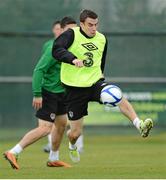 12 November 2012; Republic of Ireland's Seamus Coleman in action during squad training ahead of their side's Friendly International against Greece on Wednesday. Republic of Ireland Squad Training, Gannon Park, Malahide, Dublin. Picture credit: David Maher / SPORTSFILE