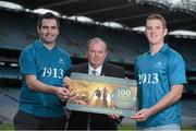 13 November 2012; Croke Park today teamed up with goalkeepers Paul Durcan, Donegal football, left, and James Skehill, Galway hurling, right, along with Uachtarán Chumann Lúthchleas Gael Liam Ó Néill to launch The Centenary Club – 100 one year premium tickets for 2013. Croke Park, Dublin. Picture credit: Brian Lawless / SPORTSFILE