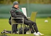 13 November 2012; Ireland's Eoin Reddan watches his team-mates in action as he sits out squad training ahead of their side's Autumn International match against Fiji on Saturday. Ireland Rugby Squad Training, Carton House, Maynooth, Co. Kildare. Picture credit: Barry Cregg / SPORTSFILE