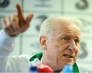 13 November 2012; Republic of Ireland manager Giovanni Trapattoni speaking to the media during a press conference ahead of their side's Friendly International match against Greece on Wednesday. Republic of Ireland Squad Press Conference, Grand Hotel, Malahide, Co. Dublin. Picture credit: David Maher / SPORTSFILE