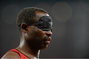 7 September 2012; Jose Sayovo Armando, Angola, focuses before going on to win gold in the Men's 400m - T11. London 2012 Paralympic Games, Athletics, Olympic Stadium, Olympic Park, Stratford, London, England. Picture credit: Brian Lawless / SPORTSFILE