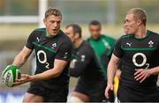 15 November 2012; Ireland's Jamie Heaslip and Keith Earls in action during squad training ahead of their side's Autumn International match against Fiji on Saturday. Ireland Rugby Squad Training, Thomond Park, Limerick. Picture credit: Diarmuid Greene / SPORTSFILE