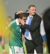 14 November 2012; Michael O'Neill, Northern Ireland manager, right, along with David Healy after the final whistle. 2014 FIFA World Cup Qualifier Group F, Northern Ireland v Azerbaijan, Windsor Park, Belfast, Co. Antrim. Picture credit: Oliver McVeigh / SPORTSFILE