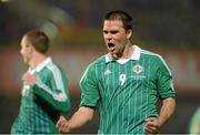 14 November 2012; David Healy, Northern Ireland, celebrates after scoring an equalising goal. 2014 FIFA World Cup Qualifier Group F, Northern Ireland v Azerbaijan, Windsor Park, Belfast, Co. Antrim. Picture credit: Oliver McVeigh / SPORTSFILE