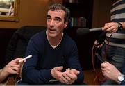 15 November 2012; Donegal manager Jim McGuinness during a press conference at the GAA GPA All-Stars Football Tour 2012 sponsored by Opel. Fitzpatrick Grand Central Hotel, 141 E. 44th St. New York, NY, 10017, United States. Picture credit: Ray McManus / SPORTSFILE