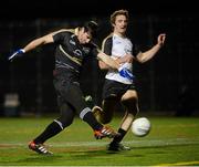 17 November 2012; Michael Darragh MacAuley, GAA GPA All-Stars 2011, shoots past Aidan Walsh, GAA GPA All-Stars 2012, to score the first goal of the game. GAA GPA All-Stars 2012 v GAA GPA All-Stars, Sponsored by Opel, Gaelic Park, Corlear Avenue, The Bronx, New York, NY, United States. Picture credit: Ray McManus / SPORTSFILE