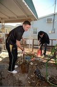 17 November 2012; Members of the 2012 GAA GPA All Stars, including Paul Flynn and Bernard Brogan, visited Breezy Point's Irish Community following the devastation caused by Hurricane Sandy. The GPA is assisting in the provision of playing gear and sports equipment for the area's Catholic Youth Organisation's sports programme. Breezy Point, Queens, New York, NY, United States. Picture credit: Ray McManus / SPORTSFILE