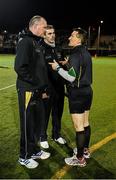 17 November 2012; Referee Maurice Deegan chatting to the GAA GPA All-Stars 2012 manager Jim McGuiness and the 2011 GAA GPA All-Stars manager Pat Gilroy before the game. GAA GPA All-Stars 2012 v GAA GPA All-Stars, Sponsored by Opel, Gaelic Park, Corlear Avenue, The Bronx, New York, NY, United States. Picture credit: Ray McManus / SPORTSFILE