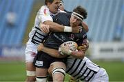 18 November 2012; Robby Diack, Ulster, attempts to break through the Zebre defence. Celtic League, Round 4, Zebre v Ulster, Stadio XXV Aprile, Parma, Italy. Picture credit: Roberto Bregani / SPORTSFILE