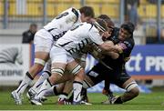 18 November 2012; Nick Williams, Ulster, attempts to break through the Zebre defence. Celtic League, Round 4, Zebre v Ulster, Stadio XXV Aprile, Parma, Italy. Picture credit: Roberto Bregani / SPORTSFILE