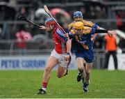 18 November 2012; Darragh Burke, St. Thomas, in action against Kenneth Colleran, Loughrea. Galway County Senior Hurling Championship Final, Loughrea v St. Thomas, Pearse Stadium, Galway. Picture credit: Ray Ryan / SPORTSFILE