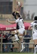 18 November 2012; Nick Williams, Ulster, is tackled by Andries Van Schalkwyk, Zebre. Celtic League, Round 4, Zebre v Ulster, Stadio XXV Aprile, Parma, Italy. Picture credit: Roberto Bregani / SPORTSFILE