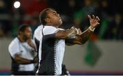 17 November 2012; Fiji's Leone Nakarawa leads his side during the Cibi. Autumn International, Ireland XV v Fiji, Thomond Park, Limerick. Picture credit: Stephen McCarthy / SPORTSFILE