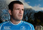 19 November 2012; Leinster's Shane Jennings speaking to the media during a press briefing ahead of Friday's Celtic League game against Glasgow Warriors. Leinster Rugby Press Briefing and Squad Training, Rosemount, UCD, Belfield, Dublin. Photo by Sportsfile