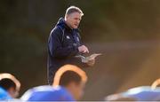19 November 2012; Leinster head coach Joe Schmidt during squad training ahead of Friday's Celtic League game against Glasgow Warriors. Leinster Rugby Press Briefing and Squad Training, Rosemount, UCD, Belfield, Dublin. Photo by Sportsfile