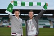 19 November 2012; Shamrock Rovers' new signings Mark Quigley, left, and Sean O'Connor, right. Shamrock Rovers Announce New Signings, Tallaght Stadium, Tallaght, Co. Dublin. Picture credit: Barry Cregg / SPORTSFILE
