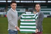 19 November 2012; Shamrock Rovers' new signings Mark Quigley, left, and Sean O'Connor, right. Shamrock Rovers Announce New Signings, Tallaght Stadium, Tallaght, Co. Dublin. Picture credit: Barry Cregg / SPORTSFILE