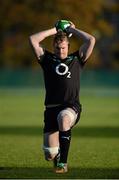 20 November 2012; Ireland captain Jamie Heaslip during squad training ahead of their side's Autumn International match against Argentina on Saturday. Ireland Rugby Squad Training, Carton House, Maynooth, Co. Kildare. Picture credit: Matt Browne / SPORTSFILE