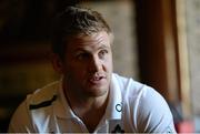 20 November 2012; Ireland's Chris Henry speaking to the media during a press conference ahead of their side's Autumn International match against Argentina on Saturday. Ireland Rugby Squad Press Conference, Carton House, Maynooth, Co. Kildare. Picture credit: Matt Browne / SPORTSFILE