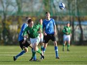 20 November 2012; Anthony Dolan, Republic of Ireland, in action against Jan Kokla, Estonia. Friendly International, Republic of Ireland U16 v Estonia U16, South Dublin Football League Complex, Lucan, Co. Dublin. Picture credit: Barry Cregg / SPORTSFILE