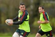 21 November 2012; Munster's James Coughlan in action during squad training ahead of their Celtic League 2012/13, Round 9, match against Scarlets on Sunday. Munster Rugby Squad Training, CIT, Bishopstown, Cork. Picture credit: Diarmuid Greene / SPORTSFILE