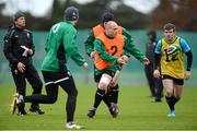 22 November 2012; Ireland's Richardt Strauss, centre, in action during squad training ahead of their side's Autumn International match against Argentina on Saturday. Ireland Rugby Squad Training, Carton House, Maynooth, Co. Kildare. Picture credit: Matt Browne / SPORTSFILE