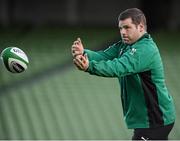 23 November 2012; Ireland's Mike Ross during the captain's run ahead of their side's Autumn International match against Argentina on Saturday. Ireland Rugby Squad Captain's Run, Aviva Stadium, Lansdowne Road, Dublin. Picture credit: Brian Lawless / SPORTSFILE