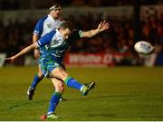 23 November 2012; Dan Parks, Connacht, kicks a penalty. Celtic League 2012/13, Round 9, Newport Gwent Dragons v Connacht, Rodney Parade, Newport, Wales. Picture credit: Ian Cook / SPORTSFILE