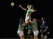 23 November 2012; Orla Fitsimons, Leinster, wins possession for her side in a lineout ahead of Leigh Dargon, Exiles. Challenge Match, Leinster Women v Exiles, Ashbourne RFC, Ashbourne, Co. Meath. Picture credit: Matt Browne / SPORTSFILE