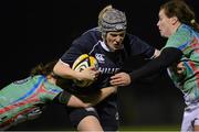 23 November 2012; Orla Fitsimons, Leinster, is tackled by Laura Quinn and Beth O'Brien, Exiles. Challenge Match, Leinster Women v Exiles, Ashbourne RFC, Ashbourne, Co. Meath. Picture credit: Matt Browne / SPORTSFILE
