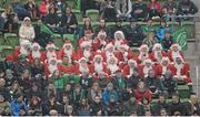 24 November 2012; Ireland supporters dressed as Santa Claus look on during the game. Autumn International, Ireland v Argentina, Aviva Stadium, Lansdowne Road, Dublin. Picture credit: Brendan Moran / SPORTSFILE