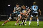 23 November 2012; Leo Cullen, Leinster, with support from Jack McGrath in action against Josh Strauss and Scott Wright, 22, Glasgow Warriors. Celtic League 2012/13, Round 9, Glasgow Warriors v Leinster, Scotstoun Stadium, Glasgow, Scotland. Picture credit: Stephen McCarthy / SPORTSFILE
