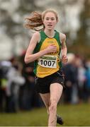 25 November 2012; Clodagh O'Reilly, Annalee A.C., Co. Cavan, on her way to finishing 2nd in the Girl's Under 16 4,000m at the Woodie's DIY Juvenile and Inter County Cross Country Championships. Tattersalls, Ratoath, Co. Meath. Photo by Sportsfile