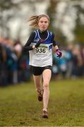 25 November 2012; Siofra O'Flaherty, St. Laurence O'Toole A.C., Carlow, on her way to winning the Girl's Under 16 4,000m at the Woodie's DIY Juvenile and Inter County Cross Country Championships. Tattersalls, Ratoath, Co. Meath. Photo by Sportsfile