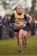 25 November 2012; Imogen Cotter, Clare Athletics Association, competing in the Junior Women's 4,000m at the Woodie's DIY Juvenile and Inter County Cross Country Championships. Tattersalls, Ratoath, Co. Meath. Photo by Sportsfile
