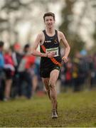 25 November 2012; SIan Guiden, Clonliffe Harriers A.C., Dublin, on the way to finishing 2nd in the Junior Men's 6000m at the Woodie's DIY Juvenile and Inter County Cross Country Championships. Tattersalls, Ratoath, Co. Meath. Photo by Sportsfile