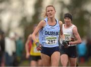 25 November 2012; Claire Tarplee, Dundrum South Dublin A.C., Co. Dublin, competing in the Senior Women's 8,000m at the Woodie's DIY Juvenile and Inter County Cross Country Championships. Tattersalls, Ratoath, Co. Meath. Photo by Sportsfile