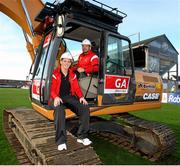 26 November 2012; Ulster Rugby players Rory Best and Craig Gilroy lend a hand as work begins on the redevelopment of Ravenhill. Three new stands will be built at the ground by the summer of 2014, in a phased approach that will see capacity increase from 11,400 to 18,000. The project has received £14.7 million of funding from the Department of Culture, Arts and Leisure and is part of the Northern Ireland Executive's regional stadium development programme. Ravenhill Park, Belfast, Co. Antrim. Picture credit: John Dickson / SPORTSFILE