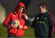 27 November 2012; Munster's Conor Murray, left, and Peter O'Mahony during squad training ahead of their side's Celtic League 2012/13, Round 10, game against Glasgow Warriors on Saturday. Munster Rugby Squad Training, University of Limerick, Limerick. Picture credit: David Maher / SPORTSFILE