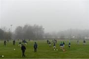 25 November 2012; A general view of St Brigid's warming up before the game. AIB Connacht GAA Football Senior Club Championship Final, Ballaghaderreen, Mayo v St Brigid's, Roscommon, Elverys MacHale Park, Castlebar, Co. Mayo. Picture credit: David Maher / SPORTSFILE