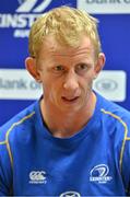 29 November 2012; Leinster's Leo Cullen speaking to the media during a press conference ahead of their side's Celtic League 2012/13, Round 10, match against Zebre on Saturday. Leinster Rugby Squad Press Conference, UCD, Belfield, Dublin. Picture credit: Barry Cregg / SPORTSFILE