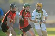 1 December 2012; James 'Cha' Fitzpatrick, Ballyhale Shamrocks, in action against Conor Goff, centre, and Darren Stamp, Oulart-the-Ballagh. AIB Leinster GAA Hurling Senior Club Championship Semi-Final, Oulart-the-Ballagh, Wexford v Ballyhale Shamrocks, Kilkenny, Wexford Park, Co. Wexford. Picture credit: Matt Browne / SPORTSFILE