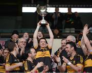 2 December 2012; Dr. Crokes captain Kieran O'Leary lifts the cup following his side's victory. AIB Munster GAA Senior Football Club Championship Final, Castlehaven, Cork v Dr. Crokes, Kerry, Pairc Ui Chaoimh, Cork. Picture credit: Stephen McCarthy / SPORTSFILE